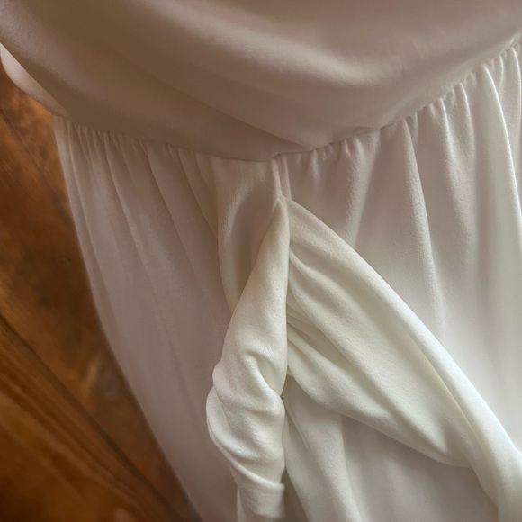 Elegant London Times plunge neckline White Dress - Picture 5 of 8